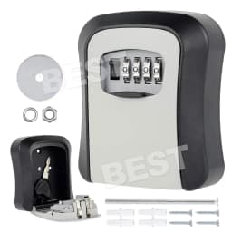 Wall Mounted Combination Lock Key Safe Storage Box Security Home Outdoor Grey AU