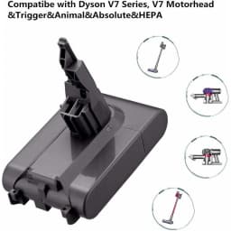 1/2/4Pcs V7 21.6V 6.4Ah Li-Ion Battery Replace for Dyson Absolute Cord-Free Vacuum Handheld Vacuum Cleaner V7 Fluffy Battery Pin