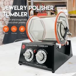 PORIYA 3/5KG Jewelry Surface Polisher Rotary Polisher Gem DIY Tumbler Finish Machine