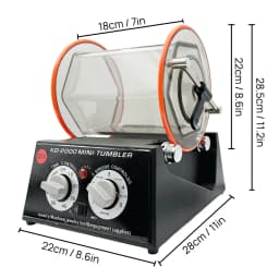 PORIYA 3/5KG Jewelry Surface Polisher Rotary Polisher Gem DIY Tumbler Finish Machine