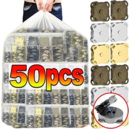 1-50set Magnetic Snap Fasteners Clasps Buttons Handbag Purse Wallet Craft Bag Parts Mini Adsorption Buckle DIY Craft Wholesale