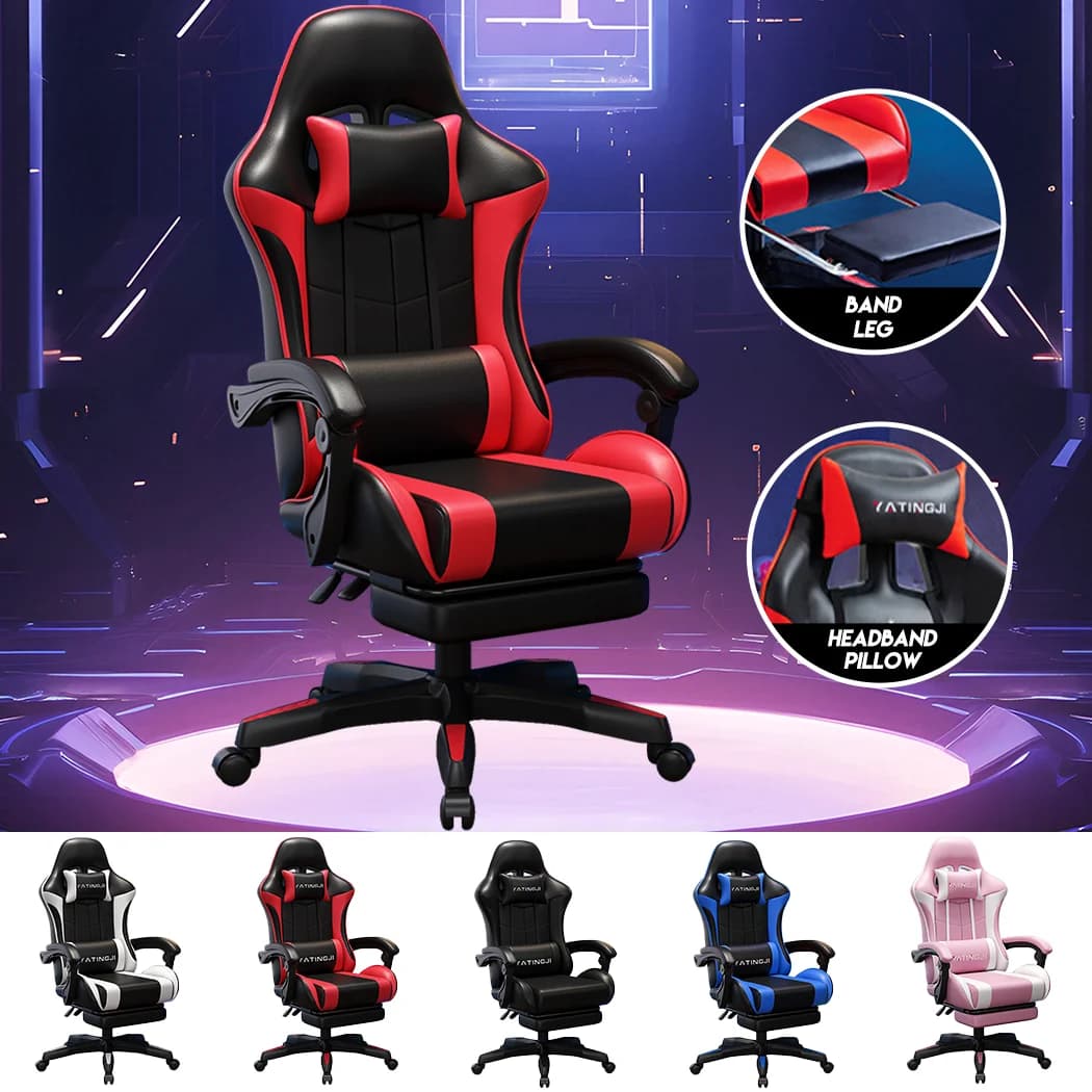 PORIYA Gaming Chair Office Computer Seating Racing PU Executive Racer Recliner
