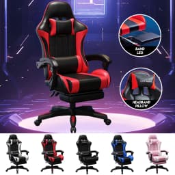 PORIYA Gaming Chair Office Computer Seating Racing PU Executive Racer Recliner