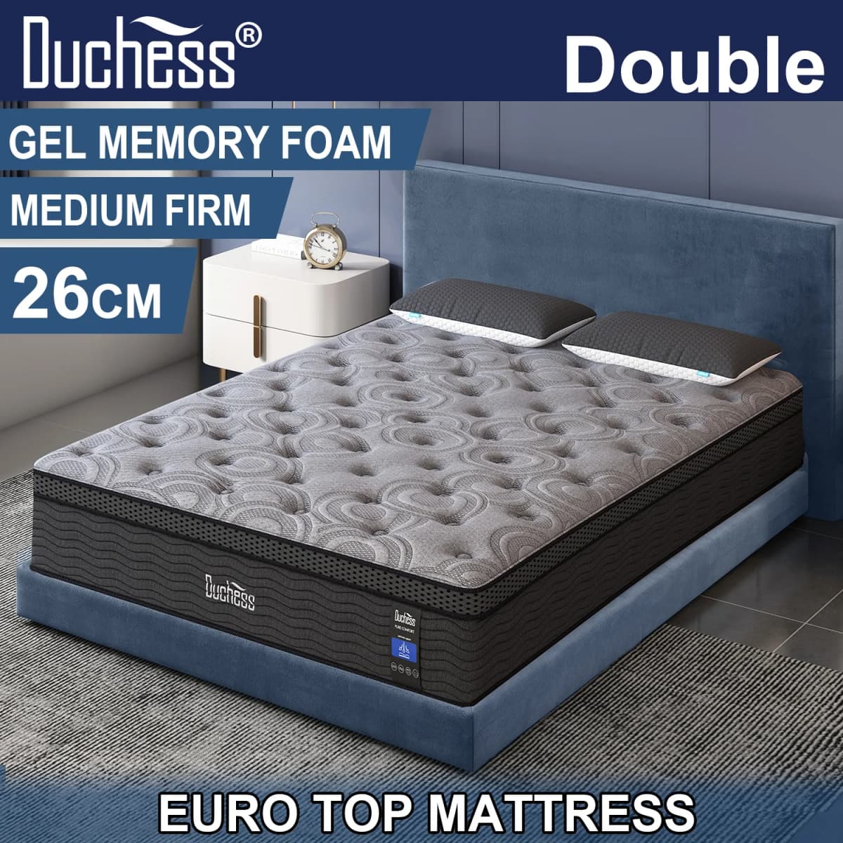 Duchess Pocket Spring Mattress Medium Firm Foam Double Size