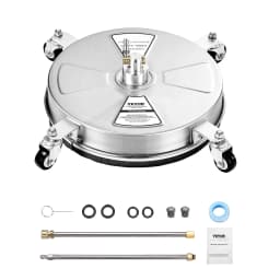 SucceBuy Pressure Washer Surface Cleaner PE / Stainless Steel Pressure Washer Attachments with 4 Wheels for Concrete Patio Deck