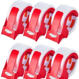 SucceBuy 6 Rolls 59 M Transparent Tape BOPP Paper Packaging Sealing Tape with 6pcs Dispenser for Box Moving Packing, Shipping