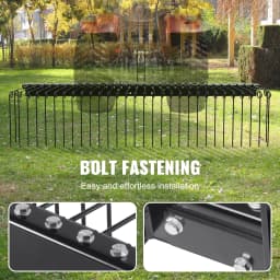 SucceBuy Tow Behind Landscape Rake 72" Tow Dethatcher with 32 Steel Tines Lawn Dethatcher Rake Attaches to Category 1 for Grass