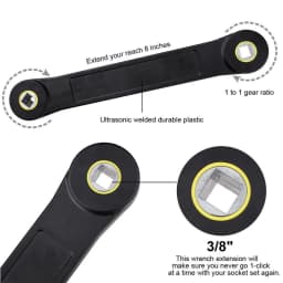 3/8" Extension Wrench Automotive DIY Tool Wrench Ratchet 1/4"Adapter Universal