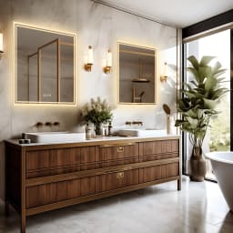 32 X 32 Inch LED Lighted Bathroom Mirror for Bathroom Wall Mounted Lighted Vanity Mirror Dimmable White Anti-Fog Vanity
