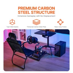 SucceBuy Racing Wheel Stand Foldable to Logitech G923/G920/G29 Steering Wheel Stand & Foot Simulator GT/Formula Mode Large Size