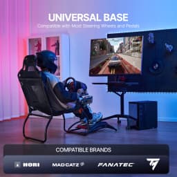 SucceBuy Racing Wheel Stand Foldable to Logitech G923/G920/G29 Steering Wheel Stand & Foot Simulator GT/Formula Mode Large Size