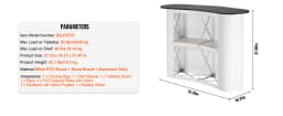 SucceBuy Portable Tradeshow Podium Table Exhibition Counter Stand Booth Fair Wall Foldable Promotion Retail Table for party