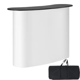 SucceBuy Portable Tradeshow Podium Table Exhibition Counter Stand Booth Fair Wall Foldable Promotion Retail Table for party