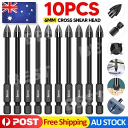 6mm Tile Porcelain Drill Bit Marble Ceramic Glass Brick Shank Hex Spear Head AU