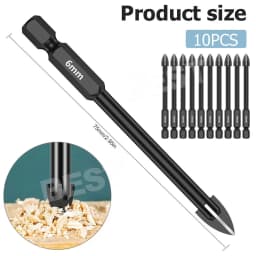 6mm Tile Porcelain Drill Bit Marble Ceramic Glass Brick Shank Hex Spear Head AU