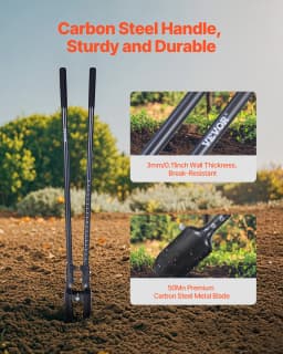 SucceBuy Post Hole Digger Heavy Duty Post Hole Digger Manual Hole Digger with Scale Markings Post Hole Digger Digging Gardening