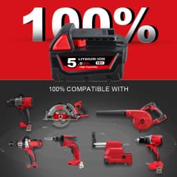 1/2/4 Pack 5.0Ah M18 Li-on Replace for Milwaukee 18V Battery Pin 48-11-1850 48-11-1860 Compatible with 18V Cordless Power Tools