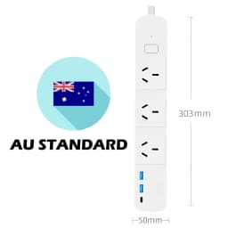 Melery Tuya WiFi Smart Power Strip Extension AU plug Socket with 2 USB Ports 1 Type-C Charging Remote Control Works Google Alexa