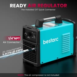 Pilot Arc Plasma Cutter, 50Amps Single Phase Voltage 220V, Screen Display Digital Plasma Cutting Machine (BTC500DP 10GEN 220V)