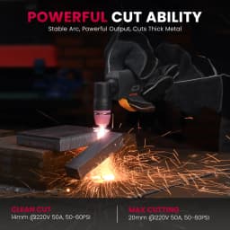 Pilot Arc Plasma Cutter, 50Amps Single Phase Voltage 220V, Screen Display Digital Plasma Cutting Machine (BTC500DP 10GEN 220V)