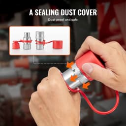 SucceBuy 1/2" Flat Face Hydraulic Couplers 1/2"NPT Skid Steer Hydraulic Quick Connect Couplers with 2 Dust Caps, Seal Dust Caps