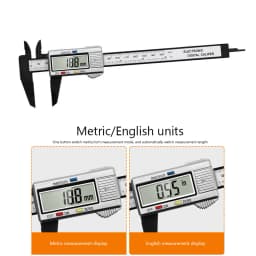 Multipurpose Vernier Caliper Digital High-strength Plastics 4 Measuring Functions 0.1mm Accuracy for Auto Machinery