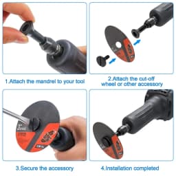 2Pcs Mounting Mandrel Fit Circular Saw Blade Die Grinder Connecting Rod Adapter With 6mm Screw Nut For Drill Rotary Tools