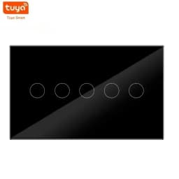 Melery 147mm WIFI Wall Switch Tuya Smart 4/5/6 Gang Light Touch Glass Panel Wireless Voice Remote Control by Alexa Google Home
