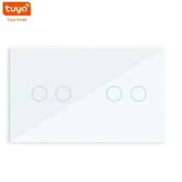 Melery 147mm WIFI Wall Switch Tuya Smart 4/5/6 Gang Light Touch Glass Panel Wireless Voice Remote Control by Alexa Google Home