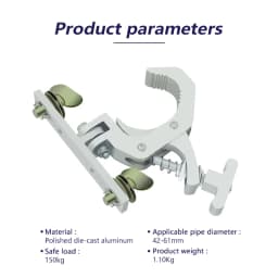 2-6pair Aluminum Fold Clamp Hooks Stage Light Hanging Hook Loading 150Kg Truss Tube Moving Head Beam Lights Connector Clip