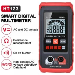 2PCS Digital Multimeter,Tm-510 4000 Counts,Smart Measurement,Auto-Ranging Voltmeter