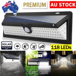 118 LED Solar Motion Sensor Light Outdoor Home Garden Security Lamp Floodlight
