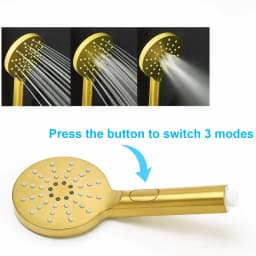 **Sydney Stock** KYLINS Brushed Gold Sliding Rail with 3 Mode Hand Held Shower Head Set Kit Mixer Taps Round WaterMark Wels