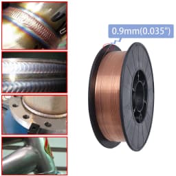 0.035 Inch Solid Mig Welding Wire 10 Pound Spool ER70S-6 Mild Steel Welding Wire (0.9 MM)