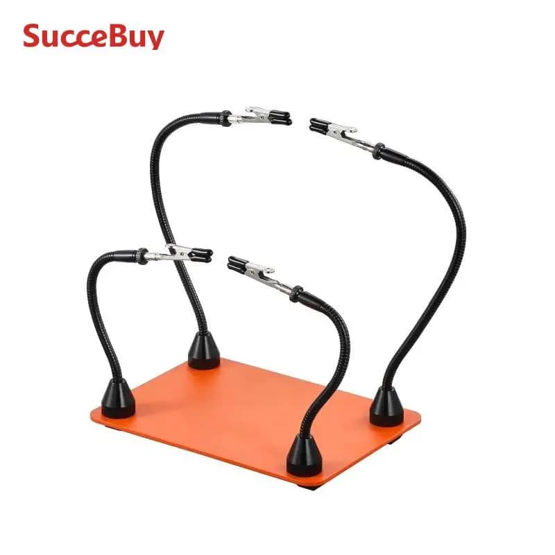 SucceBuy Magnetic Helping Hands Soldering Station 4Flexible Arms Tool w/Alligator Clips & Non-Slip Repair Craft Hobby DIY