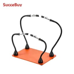 SucceBuy Magnetic Helping Hands Soldering Station 4Flexible Arms Tool w/Alligator Clips & Non-Slip Repair Craft Hobby DIY