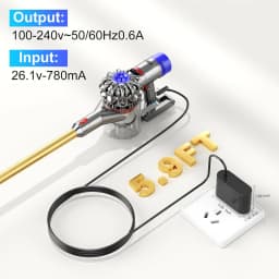 6.4Ah V6/V7/V8 Replace for 21.6V Li-on Battery Pin Suit for Animal/Absolute/Motorhead/Fluffy DC59 SV10 Handheld Vacuum Battery