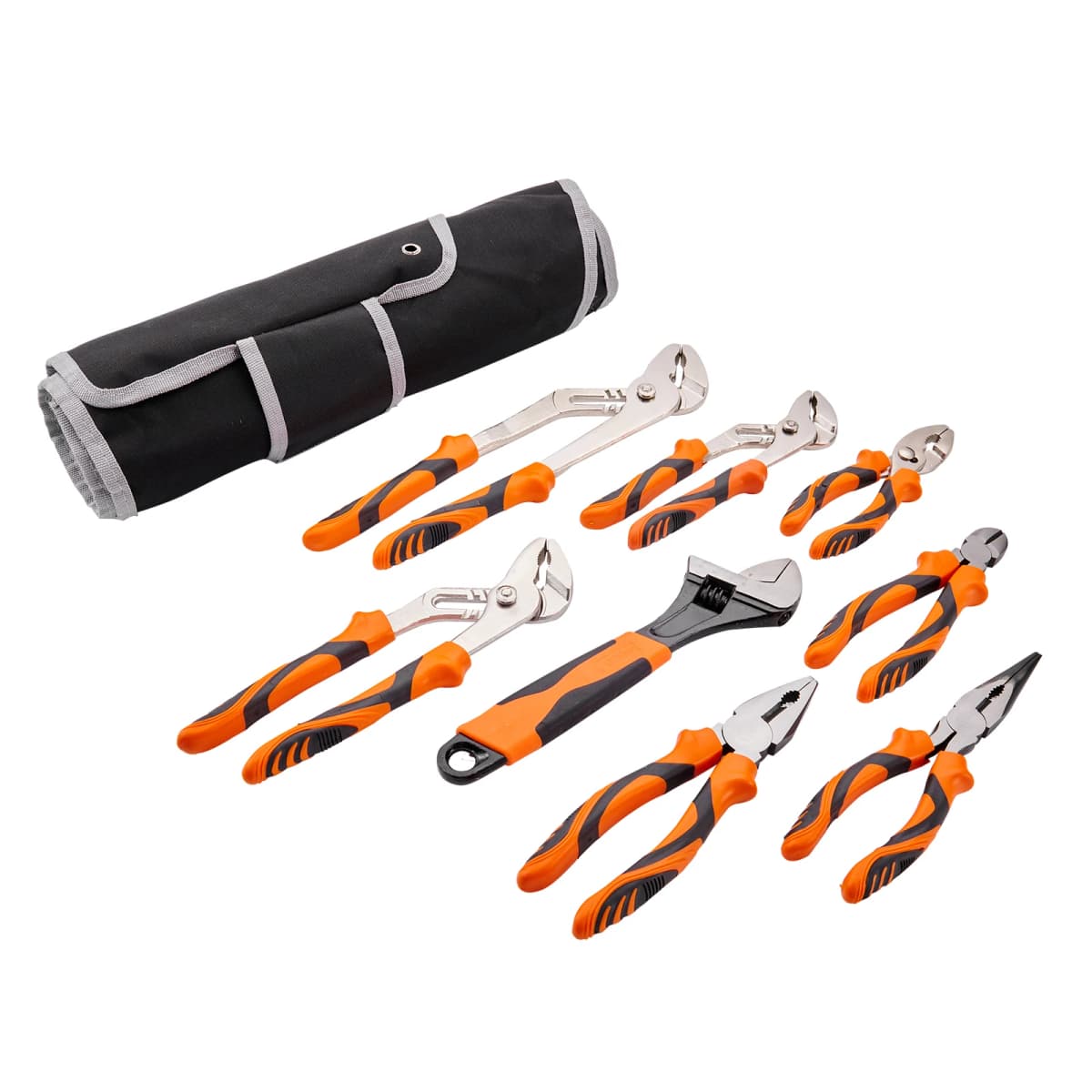 SucceBuy 8-Piece Pliers Set High Carbon Steel 12"/10"/8"Groove Joint Pliers 8"Linesman's Pliers 6"Slip Joint Pliers and Tool Bag