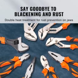SucceBuy 8-Piece Pliers Set High Carbon Steel 12"/10"/8"Groove Joint Pliers 8"Linesman's Pliers 6"Slip Joint Pliers and Tool Bag