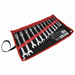 12PCS/set Ratchet Spanner Ratchet Wrench Set Kit Metric Combination Chrome Vanadium Steel 8‑19mm with Storage Bag Ratchet Wrench