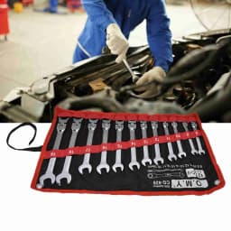 12PCS/set Ratchet Spanner Ratchet Wrench Set Kit Metric Combination Chrome Vanadium Steel 8‑19mm with Storage Bag Ratchet Wrench
