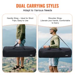 SucceBuy Telescope Case 41" Telescope Large Storage Bag with Fixed Buckles Multi-Pocket Detachable Divider Shock-Absorbent Case