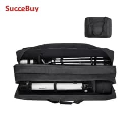 SucceBuy Telescope Case 41" Telescope Large Storage Bag with Fixed Buckles Multi-Pocket Detachable Divider Shock-Absorbent Case