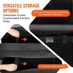 SucceBuy Telescope Case 41" Telescope Large Storage Bag with Fixed Buckles Multi-Pocket Detachable Divider Shock-Absorbent Case
