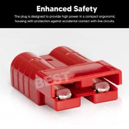 10PCS Anderson Style Plug 50 AMP 6AWG Red Connectors Caravan Mounting DC 12V 24V