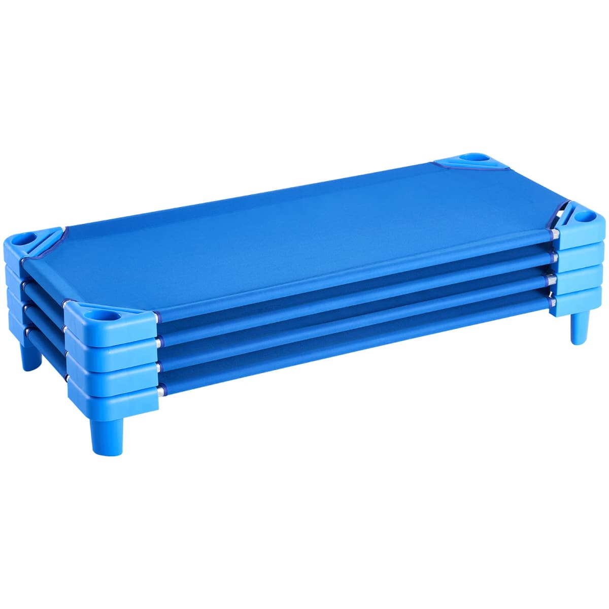 SucceBuy Stackable Kiddie Cot Pack of 4/6 Portable Toddler Nap Cots for Preschool Classroom Daycare Beds for Sleeping Resting