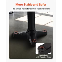 SucceBuy Bench Grinder Stand Bench Grinder and Vise Floor Pedestal with 10.6 in x 10.6 in Mounting Plate Pre-Cut Mounting Slots