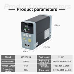 Heltec HT-SW01H 21KW Peak 3500A Peak Spot Welder Portable Battery Welding Machine for 18650 Lithium Battery Packs