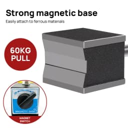 0-10mm Dial Indicator Gauge With Magnetic Base 60KG Pull 22 Indicator Point Set