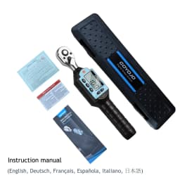 GOYOJO Digital Torque Wrench 1/4 3/8 1/2" Drive, Electric Torque Wrench with Dual Direction Ratchet, Buzzer and LED Alert